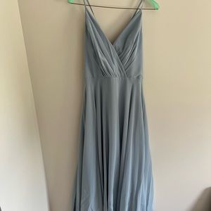 Dusty blue David’s bridal dress size 8